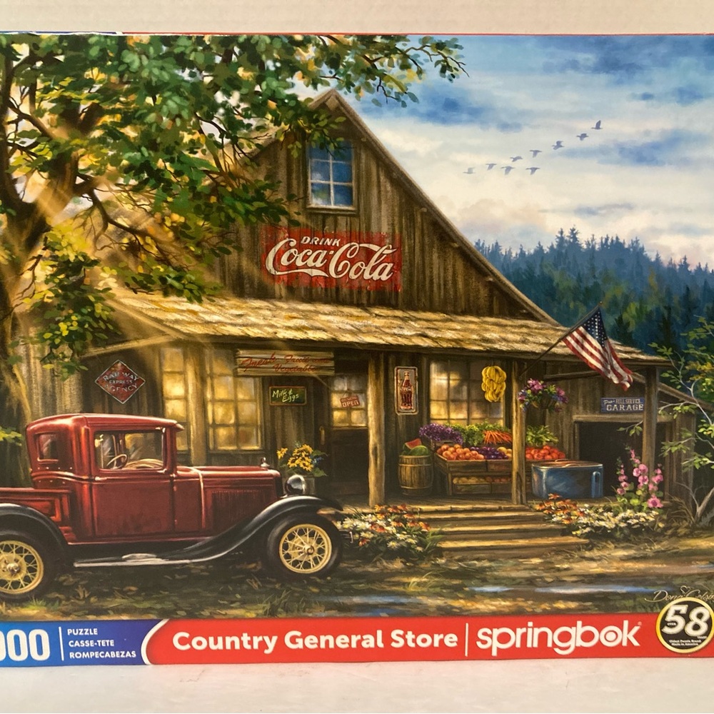 Springbok 1000 Pc  Jigsaw Puzzle Country General Store 2022 Coca Cola Complete